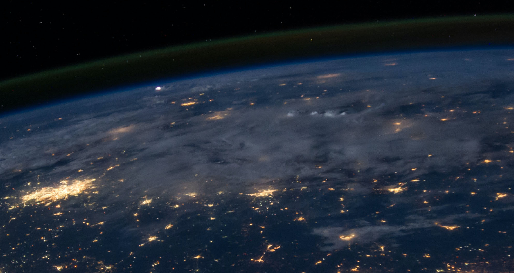 Night view of Earth from Space